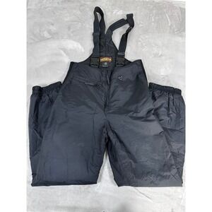Obermeyer Ski Bib Snow Pants Ladies 12 Black Insulated Overalls Excellent